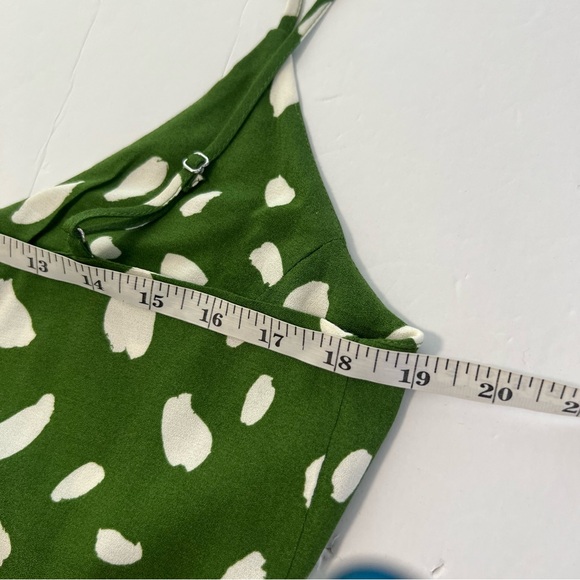 NEW Reformation Sz L Ventura Mini Slip Dress Green - Picture 7 of 9